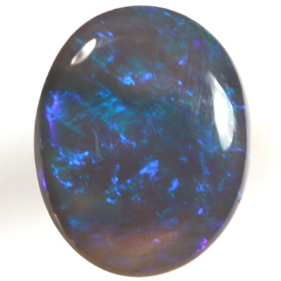 SOLID BLACK CRYSTAL OPAL Bright turquoise blue over deep blue